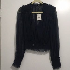 Free people navy blouse